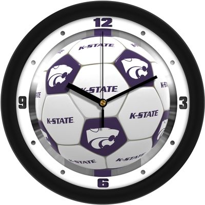SunTime Kansas State Wildcats Soccer Wall Clock