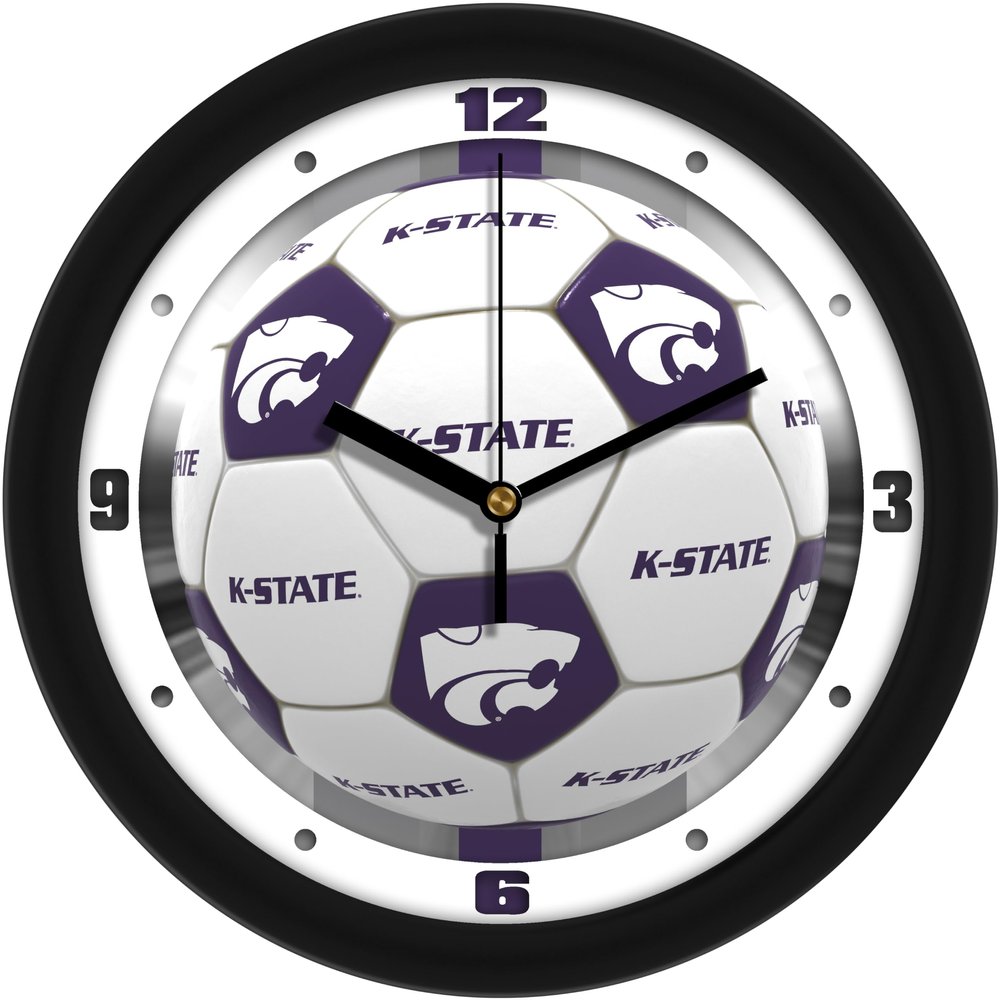 SunTime Kansas State Wildcats Soccer Wall Clock