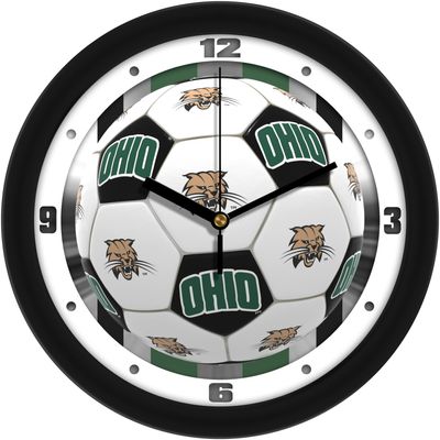SunTime Ohio University Bobcats Soccer Wall Clock
