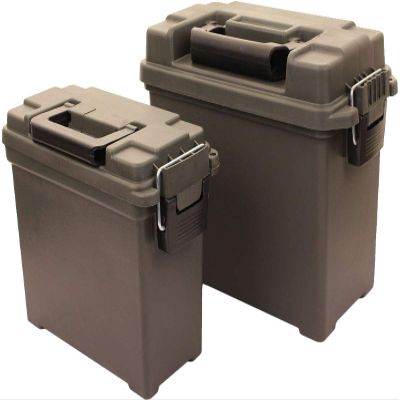 A. Blchl US Army OD Plastic Ammo Box (30 + 50 Cal)