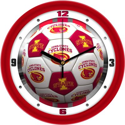 SunTime Iowa State Cyclones Soccer Wall Clock