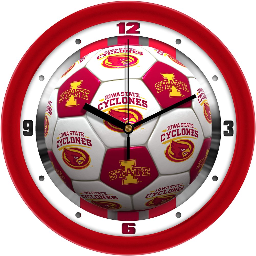 SunTime Iowa State Cyclones Soccer Wall Clock