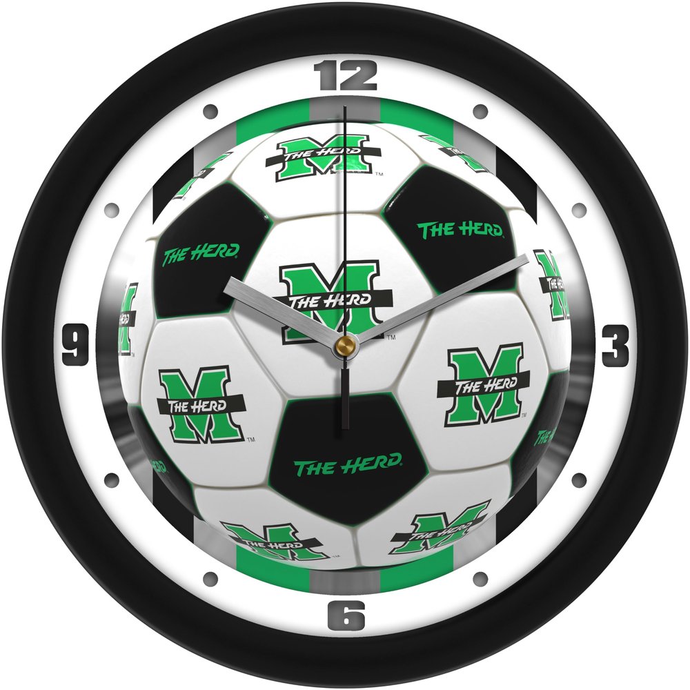 SunTime Marshall University Thundering Herd Soccer Wall Clock
