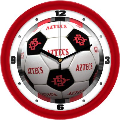 SunTime San Diego State Aztecs Soccer Wall Clock
