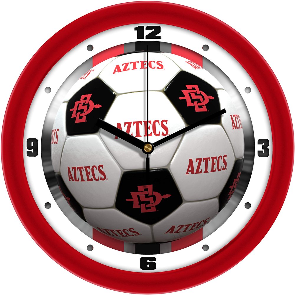 SunTime San Diego State Aztecs Soccer Wall Clock