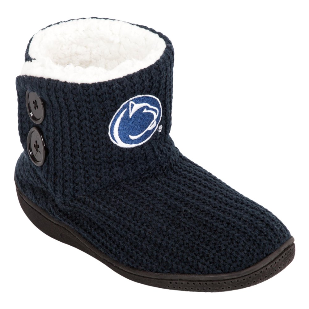 FOCO NCAA Penn State Nittany Lions Womens Knit 2 Button BootKnit 2 Button Boot, Team Color, Small / 5-6