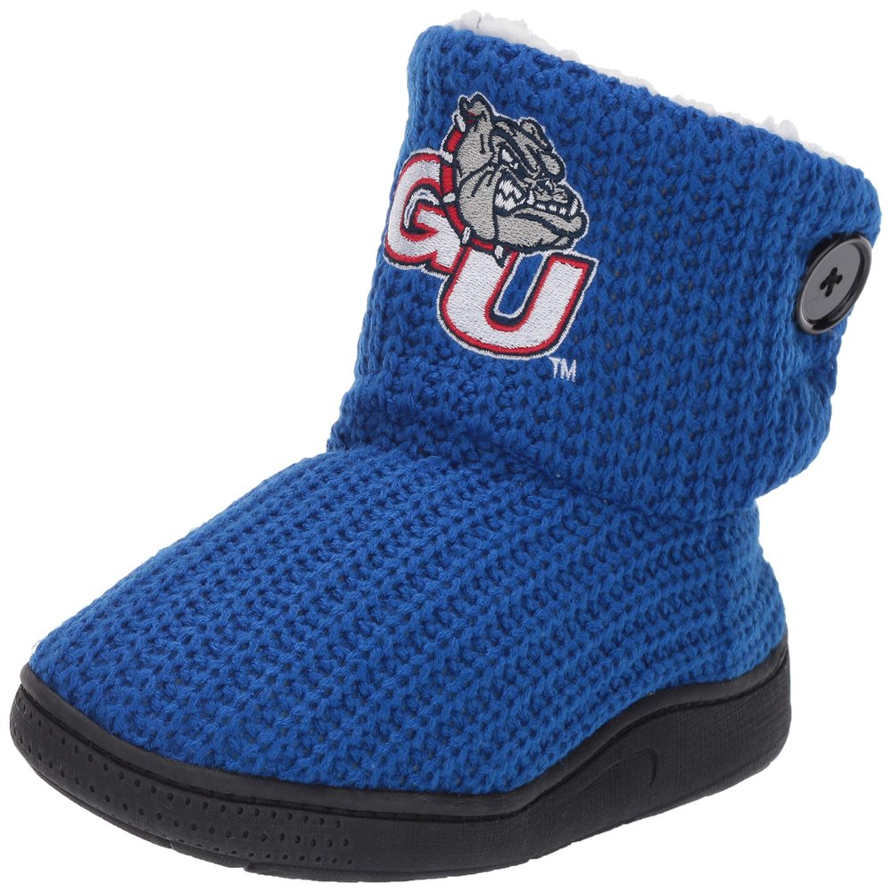 FOCO NCAA Gonzaga Bulldogs Womens Knit 2 Button BootKnit 2 Button Boot, Team Color, Large / 9-10