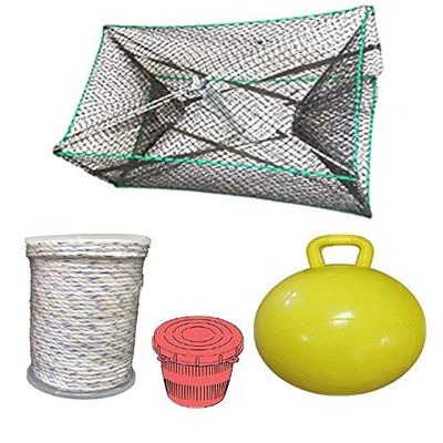 KUFA Sports Galvanized Steel Foldable Prawn Trap with Prawn Trap Accessory Combo (S32+PAM5)