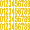 0-9 Numbers Yellow Vinyl Sticker Decals Assorted Set of 40 (V1146YellowUnion) (12") view 1