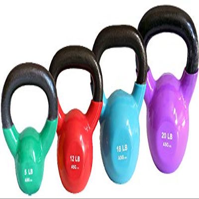 Ader Vinyl Kettlebell Choice of 5,8,10,12,15,18,20,25-50 Lbs (5,10,15,20 Lb)