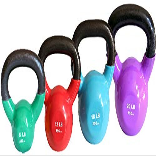 Ader Vinyl Kettlebell Choice of 5,8,10,12,15,18,20,25-50 Lbs (5,10,15,20 Lb)
