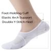 Pro Mountain No Show Socks Women Wide Toe Box For Health Y Heel Forefoot Size S Black + White 4 Pack Cotton Cushion Footies Sneakers US Shoe 6-8 view 4