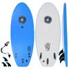 KONA SURF CO. The 4-4 Surfboard for Beginners Kids and Adults - Soft Top Foam Surfboards for Beach - Surf as a Boogie Board Bodyboard or Softboard - Includes Fins and Leash in Light Blue sz:4ft 4in view 1