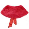YOOJIA Girls Wrap Shawl Faux Fur Bolero Shrug Shoulder Cape Princess Bridesmaid Wedding Stole Shrug Cardigan Sweaters Red One Size view 2