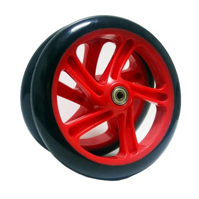 2PCS 200mm Adult Scooter Wheels with Abec 9 Bearings for Razor and Adult Kick Scooters (Red)
