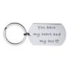 ShiQiao Spl You Have My Heart and My Ass Keychain Boyfriend Girlfriend Gifts Keyring Wife Husband Gifts view 1