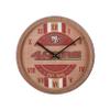 FOCO San Francisco 49Ers NFL Barrel Wall Clock, Team Color view 1