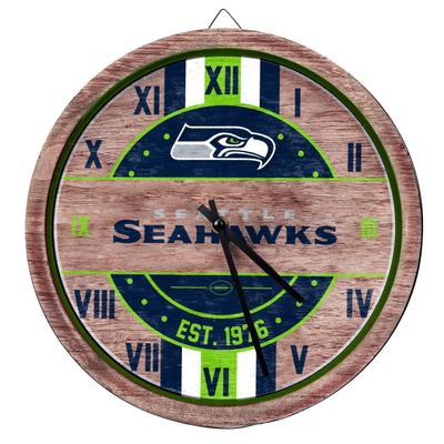 FOCO Seattle Seahawks NFL Barrel Wall Clock