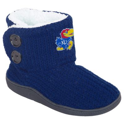 FOCO NCAA Kansas Jayhawks Womens Knit 2 Button BootKnit 2 Button Boot, Team Color, XL / 13-14