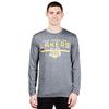 Ultra Game NBA Men's Active Long Sleeve Pullover T-Shirt Heather Charcoal view 2