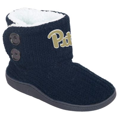 FOCO NCAA Pittsburgh Panthers Womens Knit 2 Button BootKnit 2 Button Boot, Team Color, Medium / 7-8