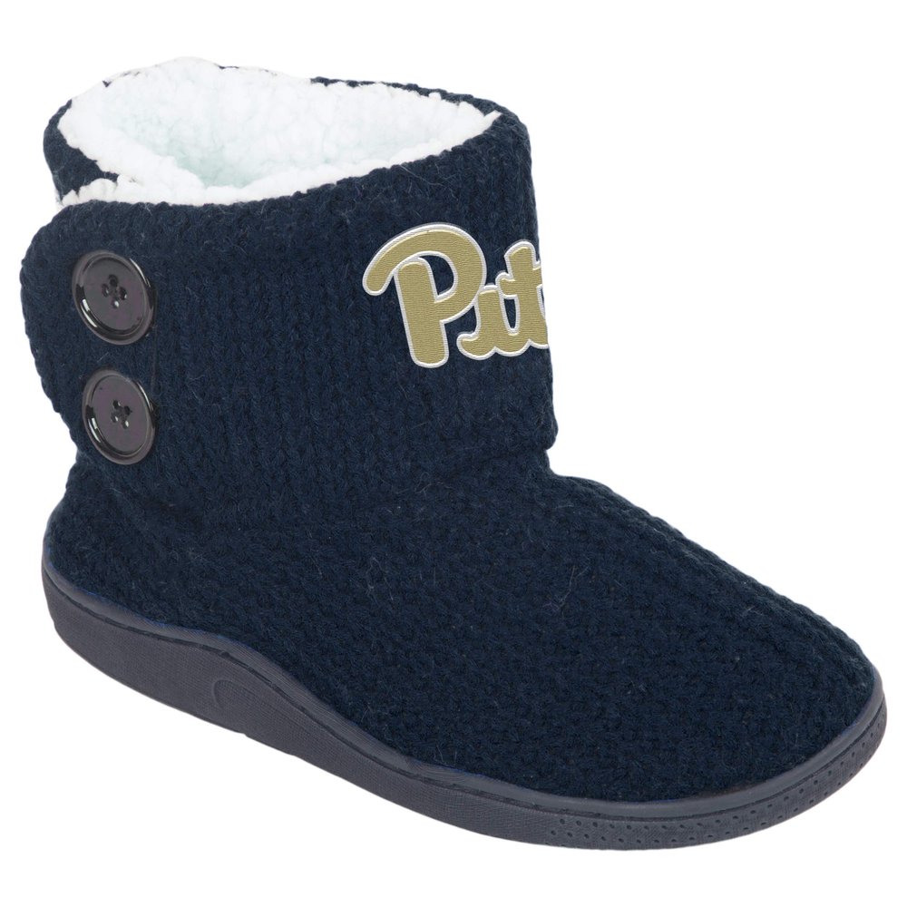 FOCO NCAA Pittsburgh Panthers Womens Knit 2 Button BootKnit 2 Button Boot, Team Color, Medium / 7-8