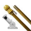 Breeze Decor HS111078-BO July 4th Hot Air Balloon Americana Fourth of Impressions Decorative Vertical 28" x 40" Double Sided House Flag Set Pole Bracket Hardware view 4