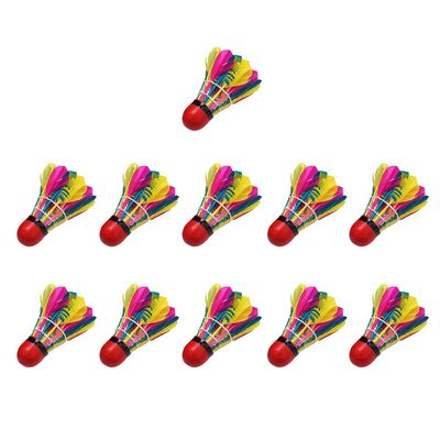 VORCOOL 11pcs Colorful Shuttlecocks Multi-Color Badminton for Practice