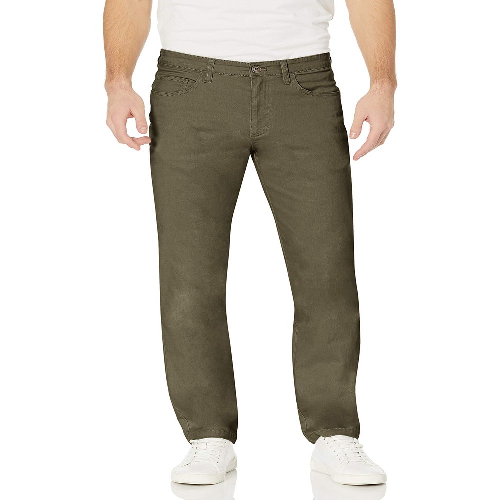 Amazon Essentials Men's 5-Pocket Comfort Stretch Chino Pants, Olive, 32W x 33L
