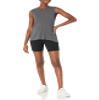 Amazon Essentials Women's Soft Cotton Relaxed-Fit Yoga Tank Top (Available in Plus Size), Dark Grey Heather, Large view 4