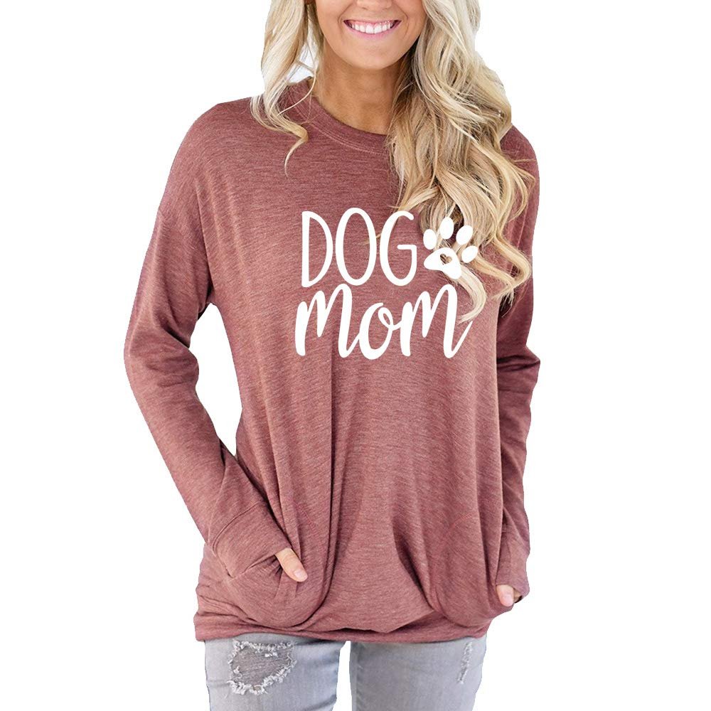 Women's Custom Dog Mom Funny Long Sleeve T-Shirt