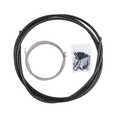 EASTERN POWER Shift/Shifter Cable & Housing Set, Derailleur Cables Braided PTFE Cable Housing Set for Mountain Bike and Road Bicycle, UniversalBlack