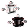 2 Pairs Steel Black Anodized Gauges 11 mm 1/2 inch (12mm) Screw flesh Tunnels Piercing Stretcher Ear Ring Lobe Plugs BG4106 view 2