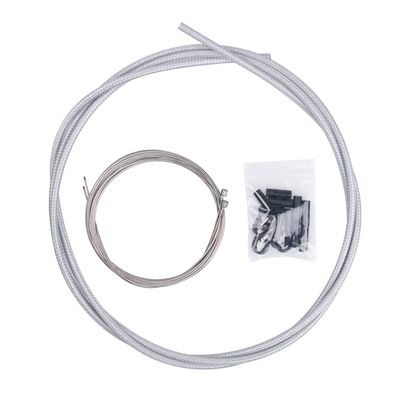 EASTERN POWER Shift/Shifter Cable & Housing Set, Derailleur Cables Braided PTFE Cable Housing Set for Mountain Bike and Road Bicycle, UniversalSilver