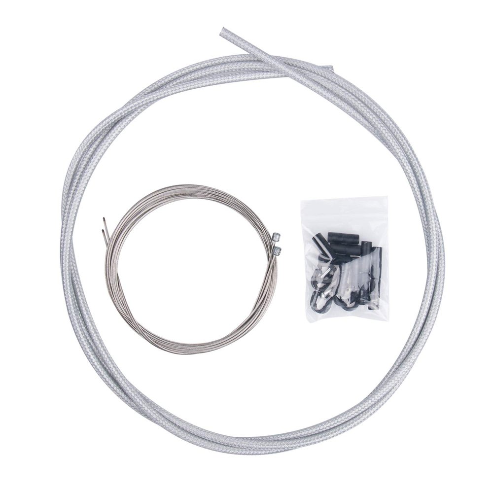 EASTERN POWER Shift/Shifter Cable & Housing Set, Derailleur Cables Braided PTFE Cable Housing Set for Mountain Bike and Road Bicycle, UniversalSilver