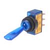 uxcell 5Pcs SPST Latching Rocker Toggle Switch Blue LED Light 20A 12V 3P ON-Off Flat Rod Blue view 2