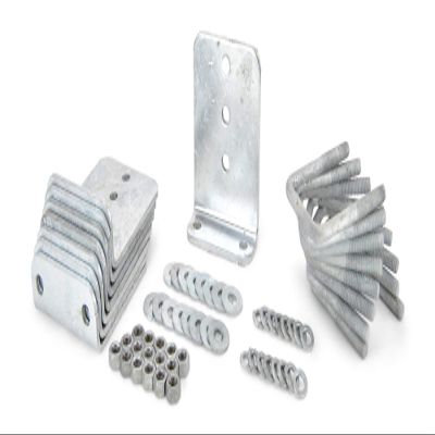 Sturdy Built (8) 6" Galvanized L-Type Boat Trailer Bunk Bracket Kit for 3x3 Galvanized Cross Members