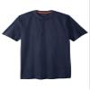 Boulder Creek by Kingsize Men's Big & Tall Heavyweight Longer-Length Short-Sleeve Henley Shirt - L, Steel view 1