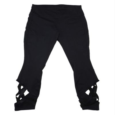 Active Life Womens Size Small Cross Strap Yoga Activewear Leggings Pant, Black