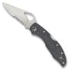 Spyderco Byrd Meadowlark 2 Lightweight Knife with 2.90" Stainless Steel Blade and Gray Non-Slip FRN Handle - CombinationEdge - BY04PSGY2 view 1