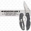 Spyderco Byrd Meadowlark 2 Lightweight Knife with 2.90" Stainless Steel Blade and Gray Non-Slip FRN Handle - CombinationEdge - BY04PSGY2 view 2
