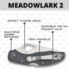 Spyderco Byrd Meadowlark 2 Lightweight Knife with 2.90" Stainless Steel Blade and Gray Non-Slip FRN Handle - CombinationEdge - BY04PSGY2 view 4
