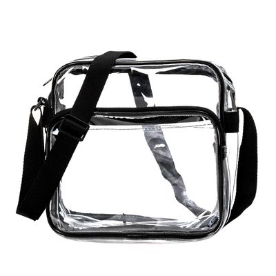 All_Fine Quality Transparent Clear PVC Stadium Approved Small Shoulder Bag Adjustable Straps