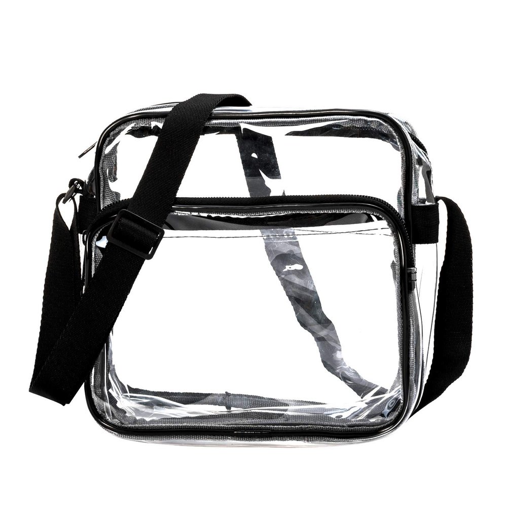 All_Fine Quality Transparent Clear PVC Stadium Approved Small Shoulder Bag Adjustable Straps