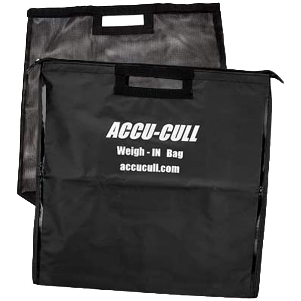 ACCU-CULL Fish Weigh In Bag - Heavy Duty Zip Up Tournament Weigh In Bag with Removable Mesh Insert - Leak and Rip Resistant Fish Bag to Transport Fish Safely - Ideal Portable Catch Bag for Fishing