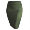 Lock and Love LL WB700 Womens Scuba Midi Skirt XXXL Olive view 1