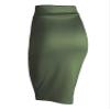 Lock and Love LL WB700 Womens Scuba Midi Skirt XXXL Olive view 2