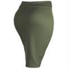 Lock and Love LL WB700 Womens Scuba Midi Skirt XXXL Olive view 3