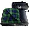DOWN UNDER OUTDOORS Large Waterproof Windproof Extra Thick 350 GSM Quilted Fleece Stadium Blanket, Machine Washable Camping Picnic & Outdoor, Beach, Baseball,Dog, 82 x 55 (Green Check) view 1