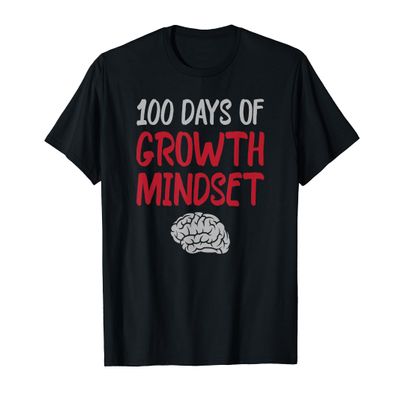 100 Days of Growth Mindset Happy 100th School Day Shirt